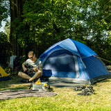 Where Tomorrow - Pop up Wurfzelt für 3 Personen - blau, leicht, schnell aufgebaut, wetterfest, ideal fürs Camping und Festival.