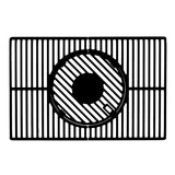 LANDMANN Modulus Grillrostsystem Triton 3.1/4.1 emaillierter Gusseisen-Grillrost mit modularem Basiseinsatz Ø 30,5 cm, 65x44x2 cm.