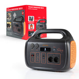 EASYmaxx Powerstation tragbar - 1048Wh schwarz/orange mit flexiblen Lademöglichkeiten, 1000W Leistung und LED-Lichtmodi.