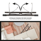 FitEngine - Klimmzugstange für den Türrahmen schwarz/grau, klappbar und platzsparend für Zuhause trainieren.