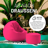 LUMALAND Sitzsack Pouf (50 L) in Pink, wetterfest, multifunktional für Indoor & Outdoor, leicht, mit robusten Nähten und hochwertiger EPS-Füllung.