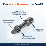 Silkslide Pro Nasenhaartrimmer - Nasierer mit Qualitätsklingen aus Solingen, hygienisch, mehrfach wiederverwendbar, ohne Batterien oder Strom.
