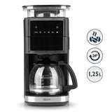 FRESH-AROMA-PERFECT III Filterkaffeemaschine mit Mahlwerk, Glaskanne 1,25 l, 24h-Timer, digitalem Touch-Display und Mahlwerkeinstellungen.