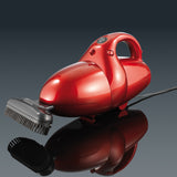 CLEANmaxx Multi-Handstaubsauger in Rot mit Bürstaufsatz, beutellos und auswaschbarem Staubbehälter, für vielseitige Reinigung.