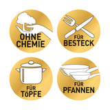 Rokitta's Rostschreck gegen Flugrost für Besteck, Geschirr, Töpfe & Pfannen ohne Chemie, bis zu 600 Spülgänge.