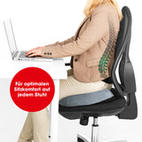 VITALmaxx Ergonomisches Gel-Sitzkissen inkl. Fleecebezug grau für optimalen Sitzkomfort und Unterstützung der Wirbelsäule bei Büroarbeit.