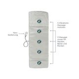 VITALmaxx Massagematte 5-Zonen weiß/grau mit 5 Vibrations-Massagemotoren und 3 Massagezonen für Nacken, Beine und Rücken.