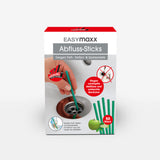 EASYmaxx Abflussreiniger-Stick Apfel - 50er-Set gegen Fett, Seifen- und Speisereste für saubere Abflüsse und frischen Duft.