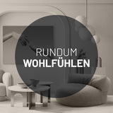 LUMALAND Interior Line Sitzsack-Lounge rundes Sitzsack-Sofa 90x50 cm Hellgrau aus hochwertigem Leinenmaterial.