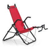 MAXXMEE Inversionstrainer Deluxe rot/schwarz, Heimtrainer zur Stärkung von Rücken, Bauch, Rumpf und Beinen, klappbar und verstellbar.