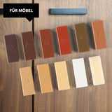 MAXXMEE Reparatur-Set Laminat & Parkett - 11 Wachsfarben zum Ausbessern von Holzoberflächen und Möbeln, individuelle Farbauswahl.