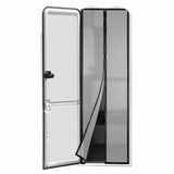 Hoberg Tür-Insektenschutz 60 x 195 cm mit Magnetverschluss, selbstschließend, anthrazit, luftdurchlässig und höhenverstellbar.