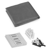 HOBERG Insekten- & Pollenschutzgitter mit Magnetbefestigung für Fenster, graues feinmaschiges Schutzgitter mit Montagematerial.