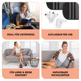 MAXXMEE Venen-Massagegerät mit Wärmefunktion schwarz, ideal für Arme & Beine, 2 Intensitätsstufen, verstellbar, mit USB-Ladung.