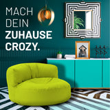LUMALAND Sitzsack Lounge (320 L) Apfelgrün, stilvoll und bequem für In- & Outdoor mit langlebigen Nähten und pflegeleichtem Material.
