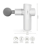 nah-vital Massagepistole mit 4 Aufsätzen, 6 Geschwindigkeitsstufen, 420 g Gewicht, Akku, vielseitig für verschiedene Muskelgruppen.