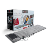 MAXXMEE Shiatsu-Massageauflage Pro mit Timer- und Auto-Off-Funktion in Grau, inklusive abnehmbarem Massagekissen und Wärmefunktion.