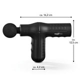 MAXXMEE Mini-Massage Gun Smart Grip schwarz mit ergonomischem Design für intensive Massage und bis zu 50 Minuten Laufzeit.