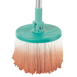 CLEANmaxx Power-Wischmopp mit Zwei-Kammer-Filtersystem, waschbarer Moppaufsatz und auswringen ohne Bücken, türkis.