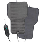 MAXXMEE Heizdecke & Fußwärmer grau mit 3 Wärmestufen, faltbar, mit Fernbedienung und Abschaltautomatik nach 90 Minuten.