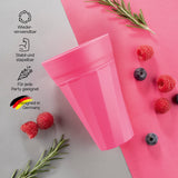 frats Trinkbecher 300ml - Selbstkühlend - 3er-Set - Pink, doppelwandig, stapelbar, wiederverwendbar und spülmaschinengeeignet.
