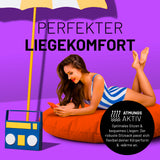 LUMALAND Sitzsack Drops (300 L) in Orange, leichter und langlebiger Sitzsack für drinnen und draußen mit optimalem Liegekomfort.