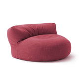 LUMALAND Interior Line Sitzsack-Lounge rundes Sitzsack-Sofa 320l Füllung 90x50 cm Rot, weicher Leinen-Look, ideal für Innenräume.