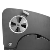 GRILLCHEF Holzkohlegrillwagen 114 cm silber/schwarz mit verstellbarer Luftzufuhr und robustem Gehäuse aus Metall.