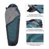 Where Tomorrow Camping Schlafsack Small & Light Mumienschlafsack mit Tasche wasserabweisend atmungsaktiv Goblinblau-Grau