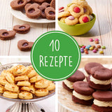 Kinderleichte Becherküche Buch - Band 3 zeigt 10 Keksrezepte mit kindgerechten Plätzchen und Cookies auf 128 bebilderten Seiten.
