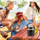 MAXXMEE Eiswürfelbehälter - 4,5l Füllmenge, schwarz, mit Tragegriff und Deckel, ideal für Partys und bis zu 24 Stunden Eis.