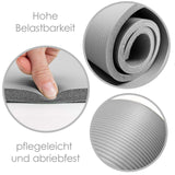 #DoYourFitness Fitnessmatte 183x61x0,8 cm grau, rutschfest, robust, pflegeleicht, abriebfest, für Yoga, Gymnastik, Indoor & Outdoor geeignet.