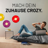 LUMALAND XXL Microvelours Sitzsack 380L in Grau, 140x180 cm, bequemer Sitzsack für Indoor, stylisches Riesenkissen zum Entspannen.
