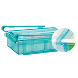 GOURMETmaxx Klemm-Schublade für Kühlschrank 3er-Set transparent/blau mit praktischem Klemmmechanismus und EVA-Pads für einfache Befestigung.