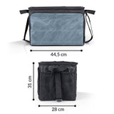 EASYmaxx Kühltasche faltbar 30 l schwarz/dunkelgrau mit Schultergurt, Netz- und Außentasche, isoliert für kühl oder warm.