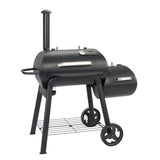 LANDMANN Smoker Vinson 200 - schwarz, klassischer 16 Zoll-Smoker mit 4-in-1 Funktion und Edelstahlgriffen, optimal für direktes und indirektes Grillen.