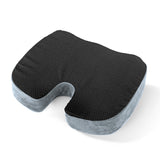 VITALmaxx Ergonomisches Gel-Sitzkissen inkl. Fleecebezug grau mit Memory-Foam für bequemen, kühlen Sitzkomfort unterwegs.
