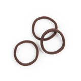 fairtye Haargummi braun - 3er-Set aus Bio-Baumwolle und Naturkautschuk, elastisch, nahtlos, für starken Halt und vielseitige Frisuren.