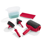 EASYmaxx Streichset Paint Maxx Pro 5-tlg. mit Mikrofaserpads für gleichmäßiges Auftragen ohne Abkleben, rot.