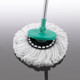 MAXXMEE Power-Wischmopp - 2 Kammer-System - türkis mit 360° Rotation und filterndem Schmutzwassersystem für sauberes Wischen.