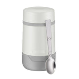 THERMOS Guardian Line Speisegefäß 500 ml weiß matt, doppelwandiger Edelstahl, auslaufsicher, BPA-frei, pulverbeschichtet, mit klappbarem Löffel.