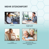 MAXXMEE Sitzkissen mit Wabenstruktur aus Gelmaterial 42x36cm schwarz für mehr Sitzkomfort im Auto, Büro, Schwangerschaft und bei Mobilitätseinschränkungen.