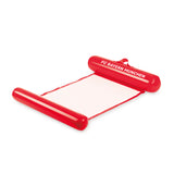 FC Bayern München Wasserhängematte mit Tragefunktion, 119 cm, rot, aufblasbare Nacken- und Kniestütze, leichtes Netzmaterial.