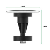 EASYmaxx LED-Abflussstopfen Waschbecken transparent/schwarz mit automatischer LED-Beleuchtung bei Wasserkontakt, 6,4 cm Maße.