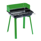 GRILLCHEF PortaGo - 29 cm - grün, Einsteckbarer Windschutz, verchromter Grillrost, emaillierte Feuerschüssel, klappbar und platzsparend.
