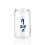 TURM GIN Cocktail Glas mit Logo - 400 ml im typischen Design, ideal für Gin, Cocktails und Erfrischungsgetränke.