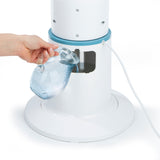 MAXXMEE Luftkühler mit Wassertank 5l – Wasser wird in den weißen/blauen Lüfter zum Befeuchten und Kühlen gefüllt.