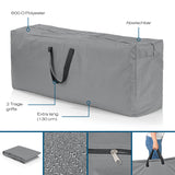 Hoberg Polster-Aufbewahrungstasche 130 x 50 x 32 cm, robust, abwischbar, mit Tragegriffen und extra langem Reißverschluss, schützt Gartenpolster.