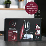 BRILAMO Weinglaspolierer inkl. Poliertuch für schlierenfreies, flexibles Polieren von Weingläsern und Biertulpen, spülmaschinengeeignet.