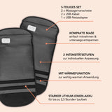 MAXXMEE Venen-Massagegerät mit Wärmefunktion, 2 Intensitätsstufen, schwarz, mit Luftkompression für Arme und Beine.